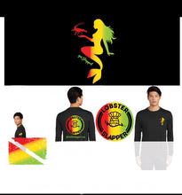 MERMAID RASTA Men's/Woman's Black UV Long Sleeve Shirt