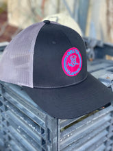 Hot Pink & Teal Logo Black Hat