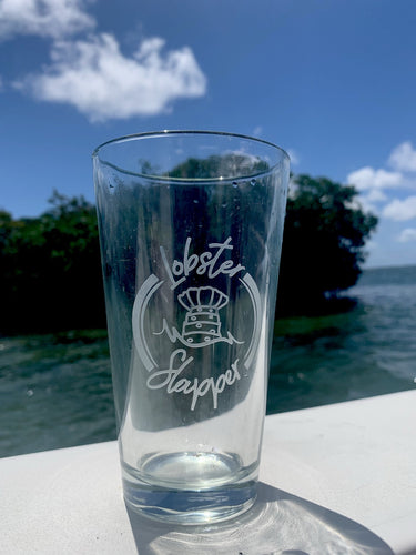 Lobster Slapper Logo Etched Pint Glass