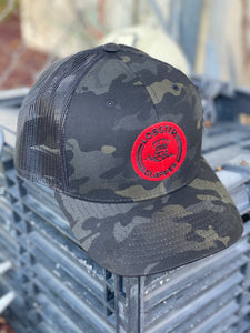 Camo Hat w/ Red Logo