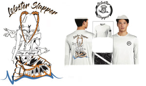 CLEARANCE!! Men's/Woman's White Mer-Lobster Shirt UV Long Sleeve Tee